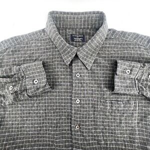 Vintage Gitman Bros for Siegel's Men's Plaid Button Front Shirt XL‎ 90s Viscose